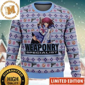 Angel Beats Nakamura Yuri Weaponry Specialist Christmas Ugly Sweater 2023