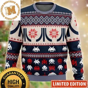 Atari Classic Logo Knitting Funny Pattern Christmas Ugly Sweater 2023