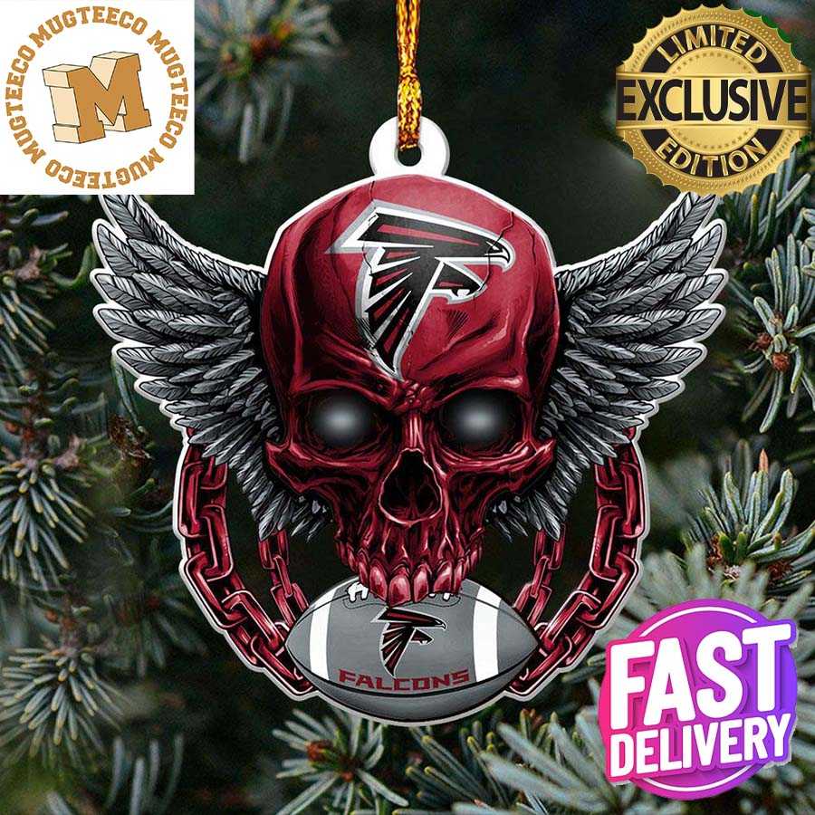 NFL Atlanta Falcons Xmas Tree Decorations Skull Christmas Gift