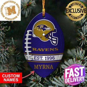 Baltimore Ravens NFL Football Personalized Xmas Gift For Fans Christmas Tree Decorations Ornament