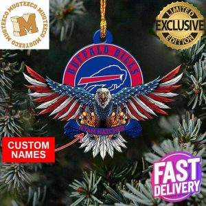 Buffalo Bills NFL American US Eagle Personalized Xmas Christmas Tree Decorations Ornament