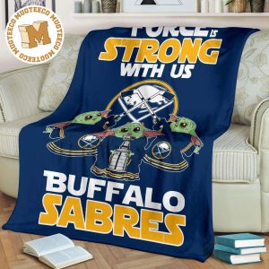 Buffalo Sabres Baby Yoda Fleece Blanket The Force Strong