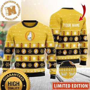 Bundaberg Beer Personalized Christmas Twinkle Lights Knitting Yellow Christmas Ugly Sweater