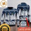Busch Light Beer Christmas Cheers With Snowflakes Knitting Pattern Holiday Ugly Sweater