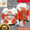 Busch Light Beer Reindeer And Mountain Personalized Christmas Ugly Sweater