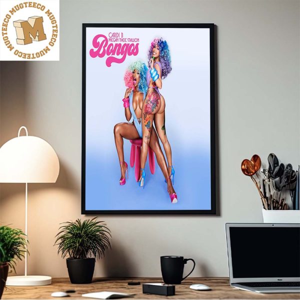 Cardi B And Megan Thee Stallion New Singler Bongos Home Decor Poster Canvas