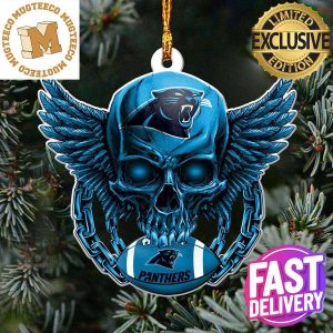 Carolina Panthers NFL Football Skull Xmas Gifts Christmas Tree Decorations Ornament