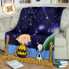 Charlie And Snoopy Fleece Blanket I Love You To The Moon And Back