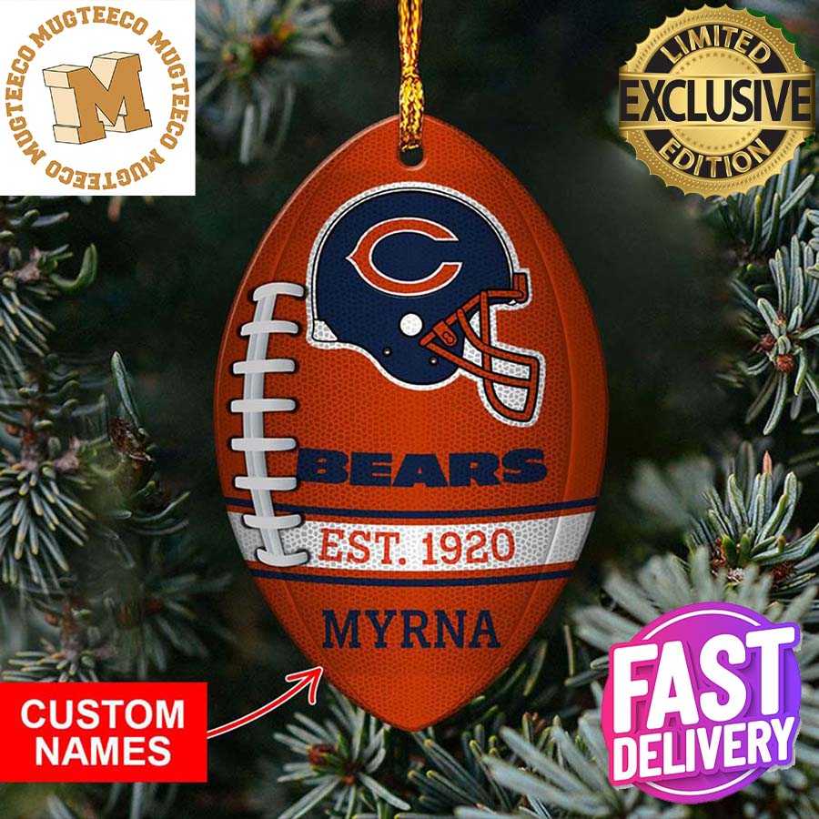 NFL Chicago Bears Custom Name And Number Christmas Gift For Fans