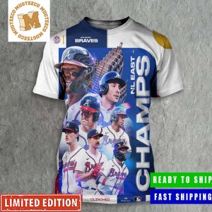 Congrats Atlanta Braves The NL East Champs Clinched Premium 3D Shirt