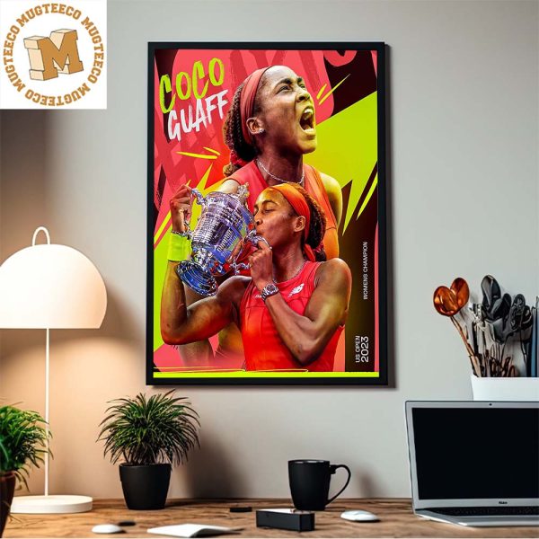 Congrats Coco Guaff US Open 2023 Womens Champion Home Decor Poster Canvas