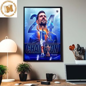 Congrats Novak Djokovic 24 Grand Slams Champion Of US Open 2023 Home Decor Poster Canvas