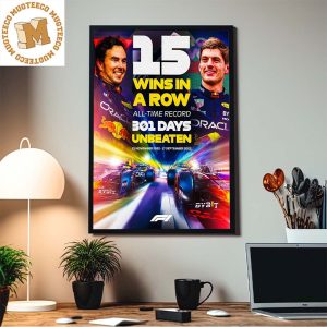 Congrats Red Bull Racing 15 Wins In A Row All Time Record 301 Days Unbeaten Home Decor Poster Canvas