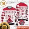 Coors Light Beer Big Logo With Snowflakes Reindeer Knitting Christmas Ugly Sweater