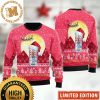 Coors Light Beer With Santa Hat Reindeer Snowy Night White And Red Holiday Ugly Sweater 2023