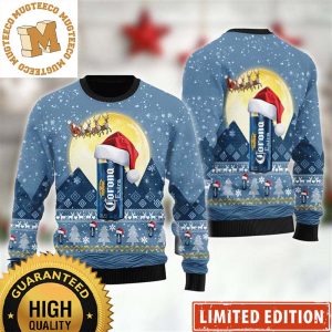 Corona Extra Beer Santa Claus Sleigh Christmas Ugly Sweater 2023