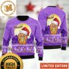 Crown Royal Pine Tree Forest Snowflakes Purple Knitting Christmas Ugly Sweater