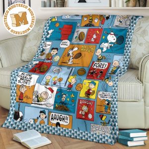Cute Friends And Snoopy Fleece Blanket Gift Idea For Fan