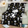 Funny Guitar Player Snoopy Fleece Blanket Fan Gift Idea