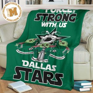 Dallas Stars Baby Yoda Fleece Blanket The Force Is Strong