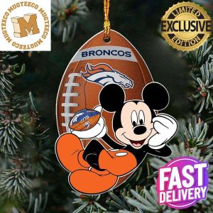 Denver Broncos NFL Disney Mickey Mouse Xmas Gifts For Fans Personalized Christmas Tree Decorations Ornament