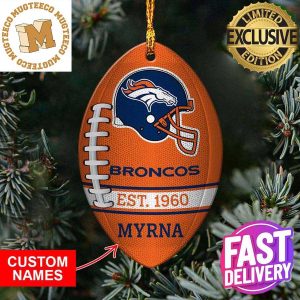 Denver Broncos NFL Football Personalized Xmas Gift For Fans Christmas Tree Decorations Ornament