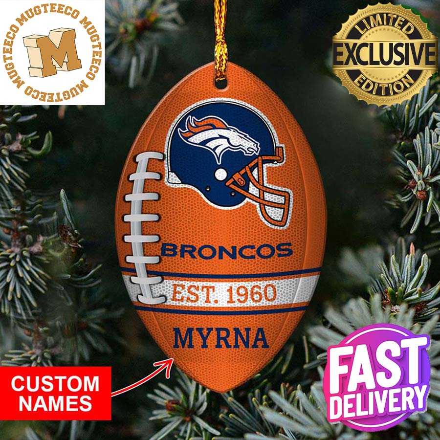 Denver Broncos NFL Football Skull Xmas Gifts Christmas Tree Decorations  Ornament - Mugteeco