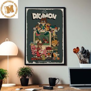 Digimon Cartoon Full Colored Home Decor Poster Canvas