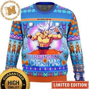 Dragon Ball Goku Super Ultra Instinct Christmas Knitted Christmas Ugly Sweater 2023