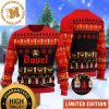 Bulldog Drink Duvel Beer In The Snowy Night Red Funny Christmas Ugly Sweater