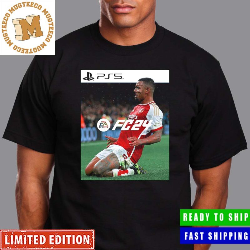 EA Sports FC24 Gabriel Jesus Athlete Game Cover Poster Unisex T-Shirt ...