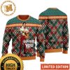 Elvis Presley Never Underestimate A Grandma Who Listening Orange Ugly Christmas Sweater 2023