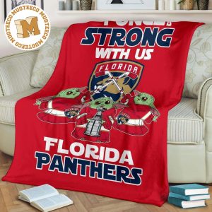 Florida Panthers Baby Yoda Fleece Blanket The Force Strong