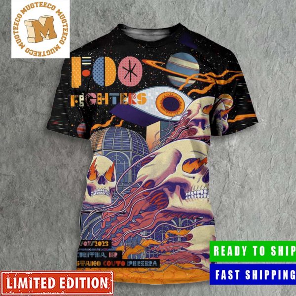 Foo Fighters Curitiba BR Estadio Couto Pereira Sep 07 2023 Poster All Over Print Shirt