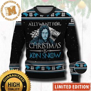 Game Of Thrones All I Want For This Christmas Is Jon Snow Holiday Ugly Sweater 2023
