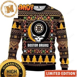 Grateful Dead Boston Bruins Xmas Gifts Holiday Ugly Sweater 2023