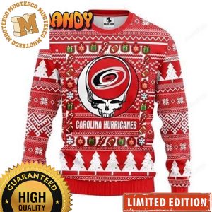 Grateful Dead Carolina Hurricanes Xmas Gifts 2023 Ugly Christmas Sweater
