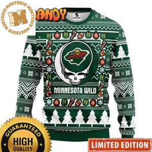 Grateful Dead Minnesota Wild Xmas 2023 Holiday Ugly Sweater