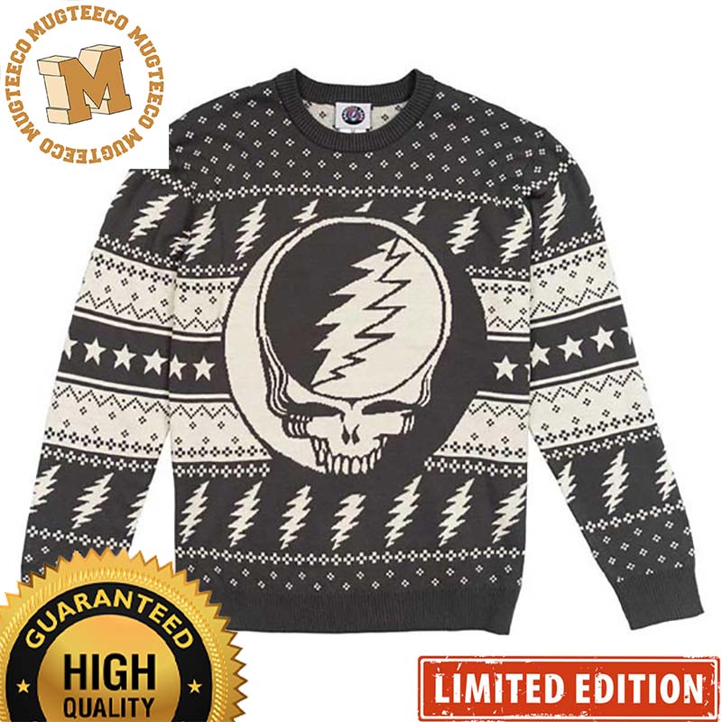 Grateful Dead Boston Bruins Xmas Gifts Holiday Ugly Sweater 2023 - Mugteeco