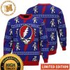 Grateful Dead Steal Your Face Classic Gray Ugly Christmas Sweater 2023