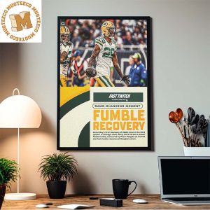 Green Bay Packers First Takeaway Of The Season Game Changing Moment Fumble Recovery Home Decor Poster Canvas