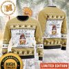 Guinness Beer Christmas Scenes Snowflakes Knitting Pattern Yellow And Black Holiday Ugly Sweater 2023