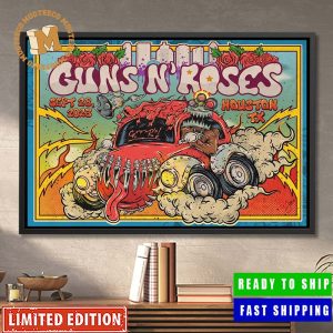 Guns N Roses Houston Texas Minute Maid Park Sept 28 2023 Home Decorations Poster Canvas