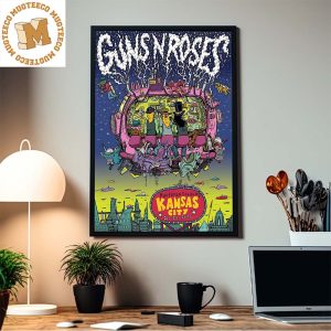 Guns N Roses Kansas City Show At Kauffman Stadium on Sep 23 2023 Home Decor Poster Canvas