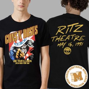 Guns N Roses Use Your Illusion Live In New York 1991 Ritz Theatre Two Sides Print Unisex T-Shirt