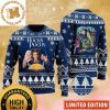 My Hero Academia All Might Face Superhero Signature Blue Christmas Ugly Sweater