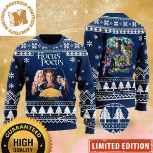 Hocus Pocus Snowflakes And Pine Tree Knitting Christmas Ugly Sweater