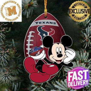 Houston Texans NFL Disney Mickey Mouse Xmas Gifts For Fans Personalized Christmas Tree Decorations Ornament