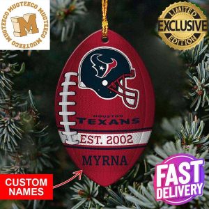 Houston Texans NFL Football Personalized Xmas Gift For Fans Christmas Tree Decorations Ornament