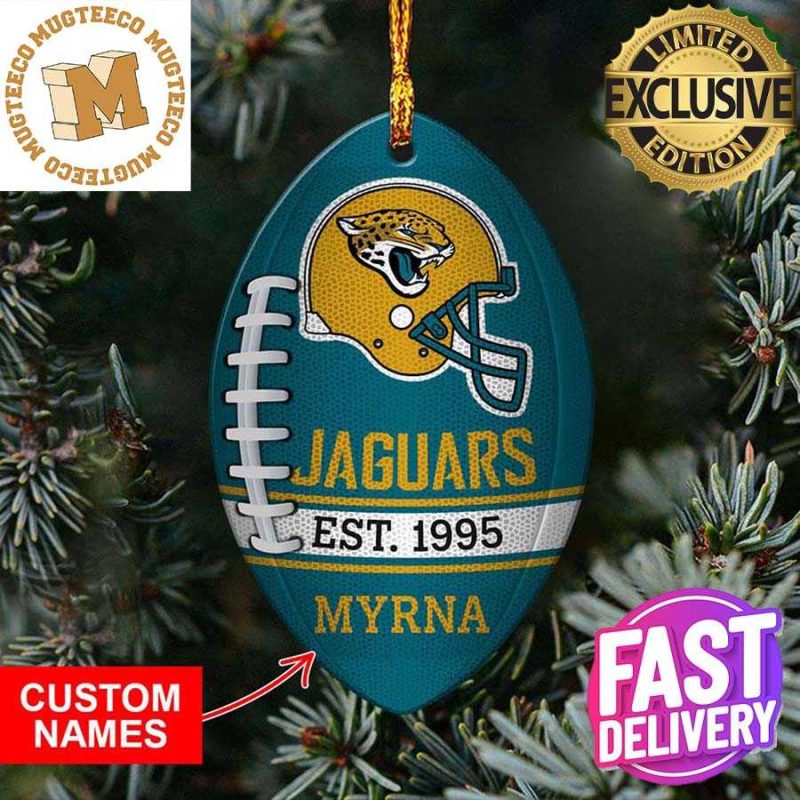 Jacksonville Jaguars Football Skull Logo Unique Christmas Ornament